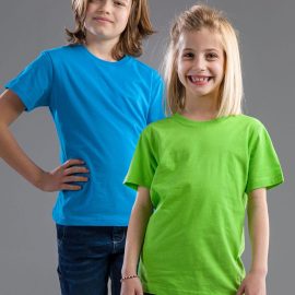 T-shirt unisex da bambino a maniche corte in cotone