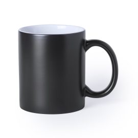 Tazza in ceramica con esterno nero e interno bianco